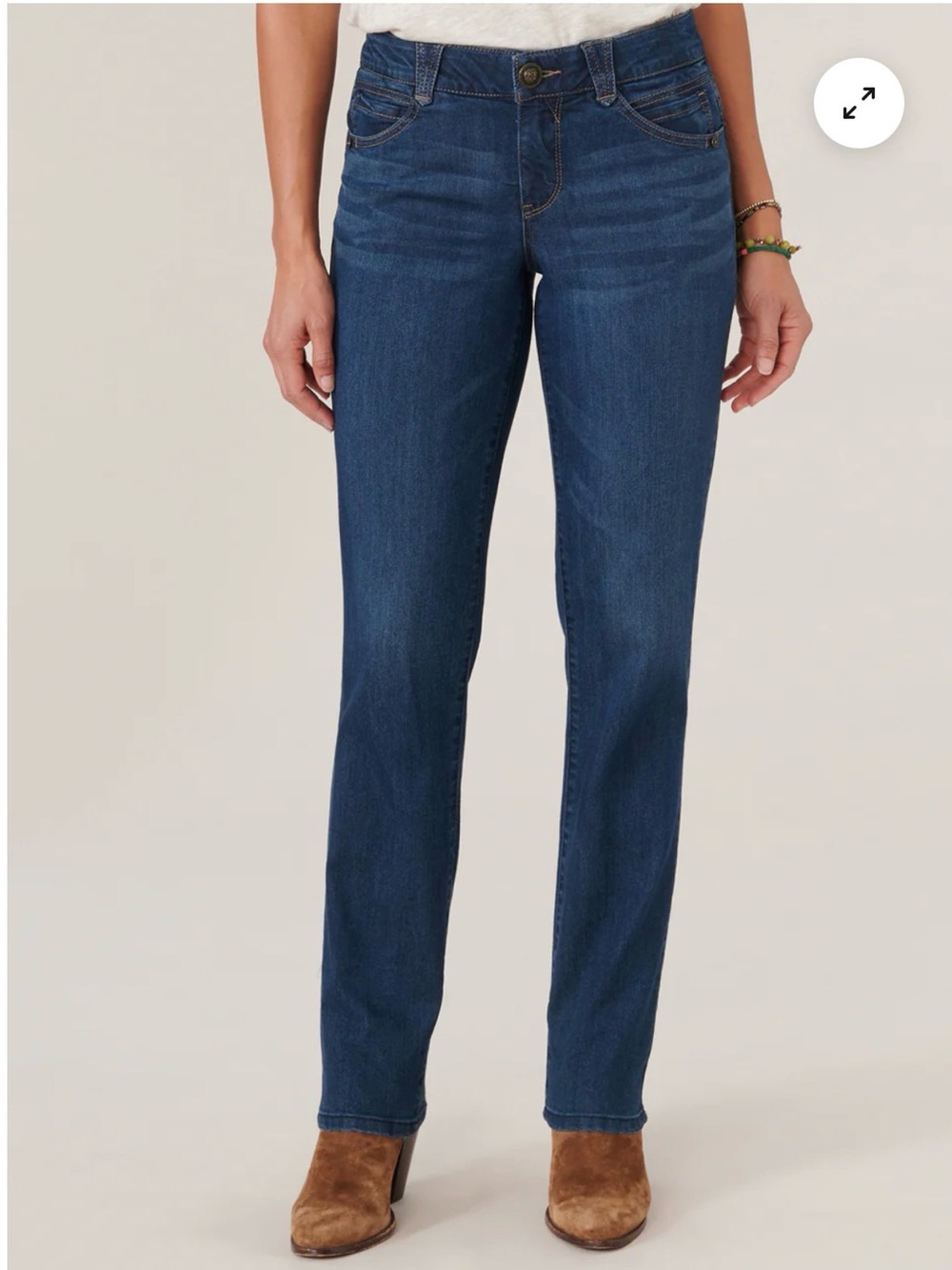 Democracy “Ab”solution Women's Straight Leg Jeans - Dark Blue Wash